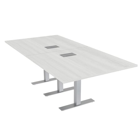 Skutchi Designs 45 in W, 96 in L, 29 in H, Engineered Wood Top, White HAR-REC-48x95-T-ELEC-WHCYPRESS